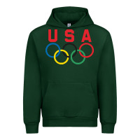 Forest Green OLYMPIC RINGS Urban Hoodie - linhVisuals