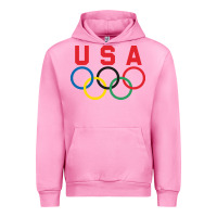 Fuchsia Pink OLYMPIC RINGS Urban Hoodie - linhVisuals