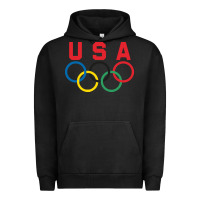 Pigment Black OLYMPIC RINGS Urban Hoodie - linhVisuals