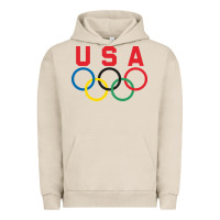 Pigment French Oak OLYMPIC RINGS Urban Hoodie - linhVisuals