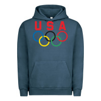 Pigment Midnight Navy OLYMPIC RINGS Urban Hoodie - linhVisuals