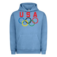 Pigment Pebble Blue OLYMPIC RINGS Urban Hoodie - linhVisuals