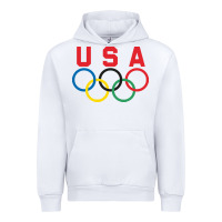 White OLYMPIC RINGS Urban Hoodie - linhVisuals