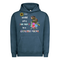 Pigment Midnight Navy funny be a green cheek conure parrot bird mom mother sweatshirt Urban Hoodie - linhVisuals