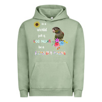 Pigment Oil Green funny be a green cheek conure parrot bird mom mother sweatshirt Urban Hoodie - linhVisuals