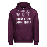 Mauve Wine i think i have enough plants Urban Hoodie - linhVisuals