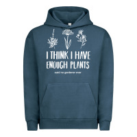 Pigment Midnight Navy i think i have enough plants Urban Hoodie - linhVisuals