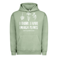 Pigment Oil Green i think i have enough plants Urban Hoodie - linhVisuals