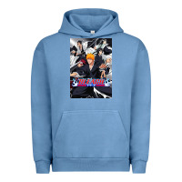 Pigment Pebble Blue Bleachs Anime Urban Hoodie - linhVisuals