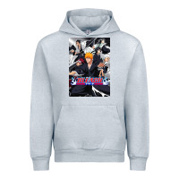 Heather Grey Bleachs Anime Urban Hoodie - linhVisuals