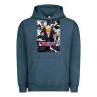 Pigment Midnight Navy Bleachs Anime Urban Hoodie - linhVisuals