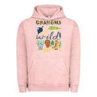 Pigment Salmon grandma of the wild one zoo mother birthday safari jungle long sleeve Urban Hoodie - linhVisuals