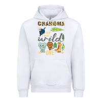 White grandma of the wild one zoo mother birthday safari jungle long sleeve Urban Hoodie - linhVisuals