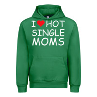 Emerald i love hot single moms tee red heart hot mother milf mommy t shirt Urban Hoodie - linhVisuals