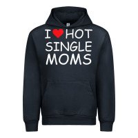 Navy i love hot single moms tee red heart hot mother milf mommy t shirt Urban Hoodie - linhVisuals