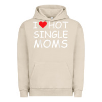 Pigment French Oak i love hot single moms tee red heart hot mother milf mommy t shirt Urban Hoodie - linhVisuals