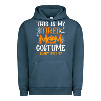 Pigment Midnight Navy halloween mom shirts funny this is my tired mom costume t shirt Urban Hoodie - linhVisuals