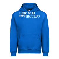 Cobalt i used to be f cking stupid Urban Hoodie - linhVisuals
