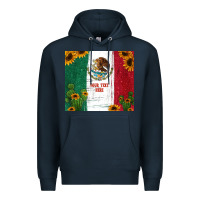 Navy preview cactus sunflower mexican flag Premium Hoodie - Jasminsmagicworld