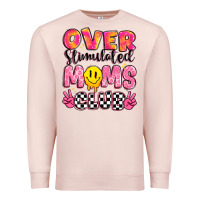 Pale Pink over stimulated moms club Premium Sweatshirt - JahusDesignShop