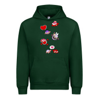 Forest Green valentines day turtles Urban Hoodie - linhVisuals