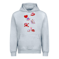 Heather Grey valentines day turtles Urban Hoodie - linhVisuals