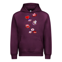 Mauve Wine valentines day turtles Urban Hoodie - linhVisuals