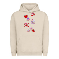 Pigment French Oak valentines day turtles Urban Hoodie - linhVisuals