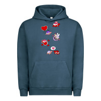 Pigment Midnight Navy valentines day turtles Urban Hoodie - linhVisuals