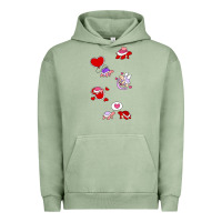 Pigment Oil Green valentines day turtles Urban Hoodie - linhVisuals