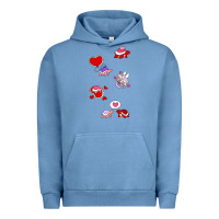 Pigment Pebble Blue valentines day turtles Urban Hoodie - linhVisuals