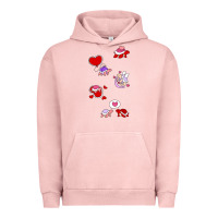 Pigment Salmon valentines day turtles Urban Hoodie - linhVisuals