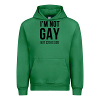 Emerald i'm not gay but $20 is $20 (white) Urban Hoodie - linhVisuals