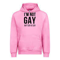 Fuchsia Pink i'm not gay but $20 is $20 (white) Urban Hoodie - linhVisuals