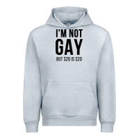 Heather Grey i'm not gay but $20 is $20 (white) Urban Hoodie - linhVisuals