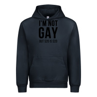 Navy i'm not gay but $20 is $20 (white) Urban Hoodie - linhVisuals