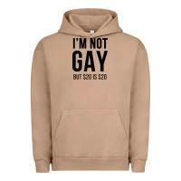 Pigment Burro i'm not gay but $20 is $20 (white) Urban Hoodie - linhVisuals