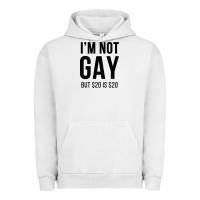 Pigment Lunar Rock i'm not gay but $20 is $20 (white) Urban Hoodie - linhVisuals