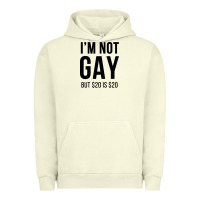Pigment Pistachio i'm not gay but $20 is $20 (white) Urban Hoodie - linhVisuals