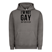 Pigment Tornado i'm not gay but $20 is $20 (white) Urban Hoodie - linhVisuals