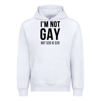White i'm not gay but $20 is $20 (white) Urban Hoodie - linhVisuals