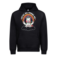 Black we're all gonna die funny cute unicorn Urban Hoodie - linhVisuals