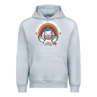 Heather Grey we're all gonna die funny cute unicorn Urban Hoodie - linhVisuals