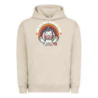 Pigment French Oak we're all gonna die funny cute unicorn Urban Hoodie - linhVisuals