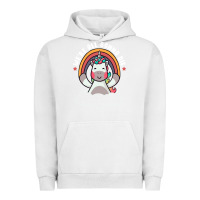 Pigment Lunar Rock we're all gonna die funny cute unicorn Urban Hoodie - linhVisuals