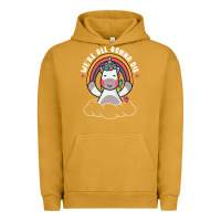 Pigment Peanut Butter we're all gonna die funny cute unicorn Urban Hoodie - linhVisuals