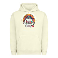 Pigment Pistachio we're all gonna die funny cute unicorn Urban Hoodie - linhVisuals