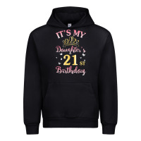 Black it's my daughter's 21st birthday happy to her mommy daddy t shirt Urban Hoodie - linhVisuals