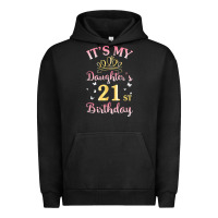 Pigment Black it's my daughter's 21st birthday happy to her mommy daddy t shirt Urban Hoodie - linhVisuals