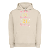 Pigment French Oak it's my daughter's 21st birthday happy to her mommy daddy t shirt Urban Hoodie - linhVisuals